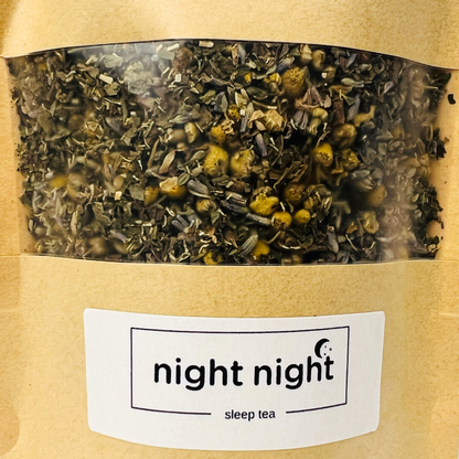 Night Night Restful Sleep Tea, 20 grams, 40 grams Loose Leaf, Organic